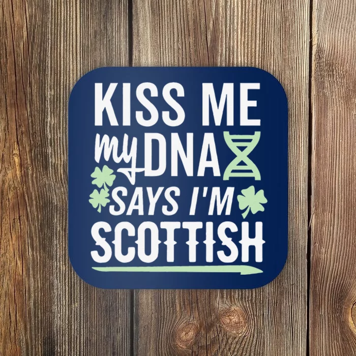 Me My DNA Says I'm Scottish St Patricks Day Dark Coaster