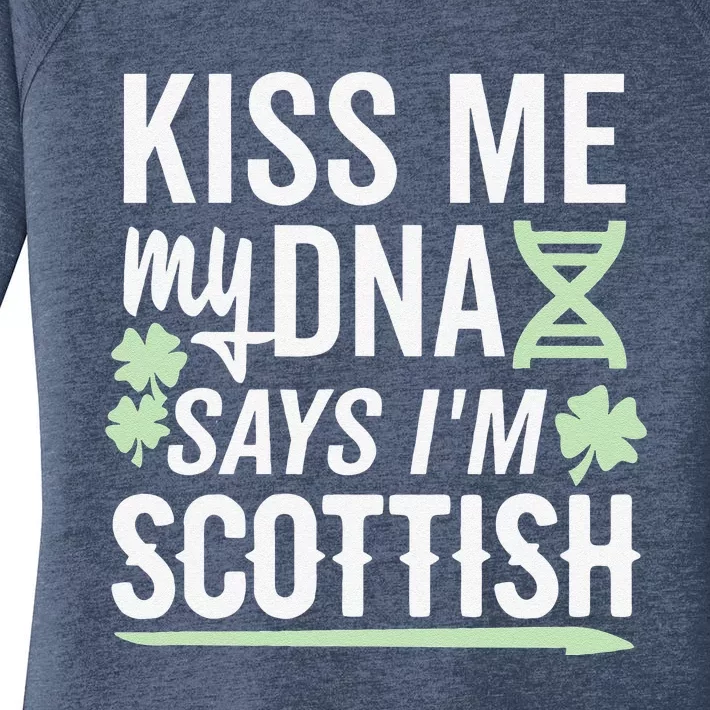 Me My DNA Says I'm Scottish St Patricks Day Dark Women's Perfect Tri Tunic Long Sleeve Shirt