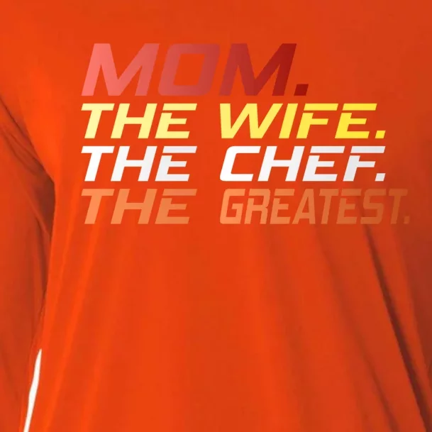 Mom Mother's Day Mother Wife Greatest Chef Gift Cooling Performance Long Sleeve Crew