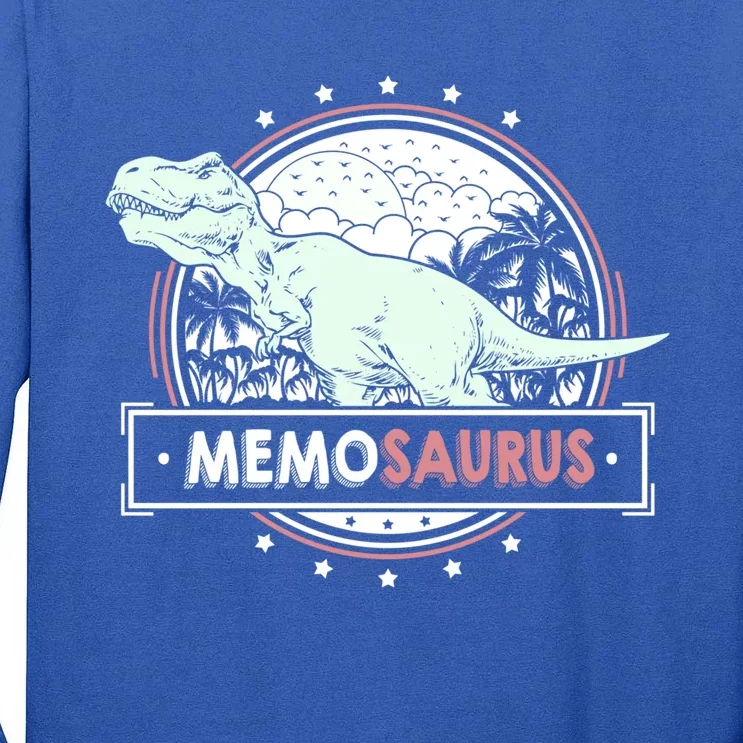 Memosaurus Memo Design Idea Cute Mother's Day Memo Cool Gift Tall Long Sleeve T-Shirt