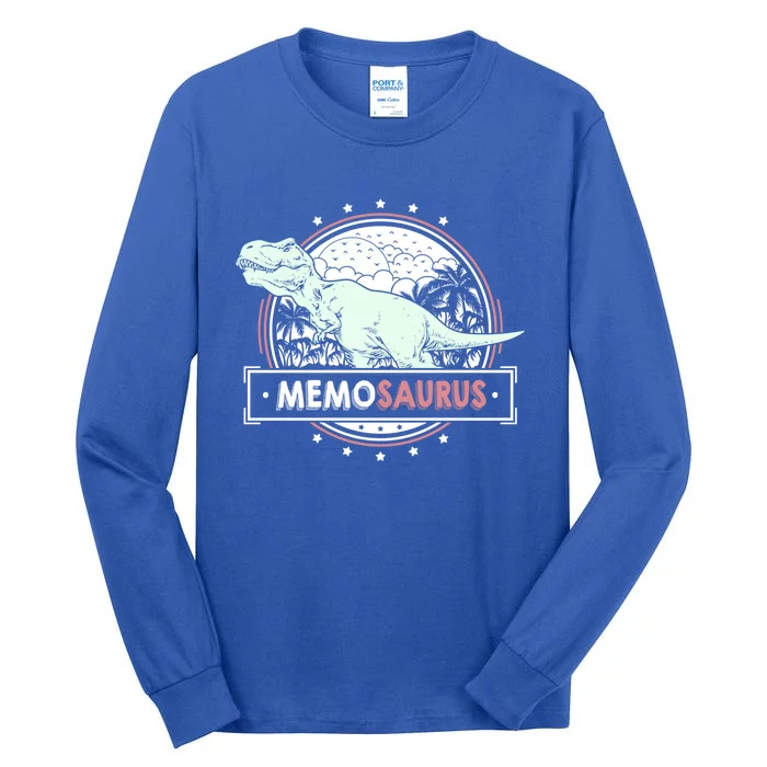 Memosaurus Memo Design Idea Cute Mother's Day Memo Cool Gift Tall Long Sleeve T-Shirt