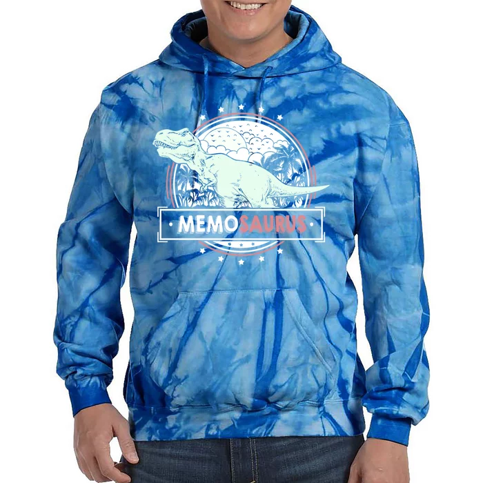 Memosaurus Memo Design Idea Cute Mother's Day Memo Cool Gift Tie Dye Hoodie