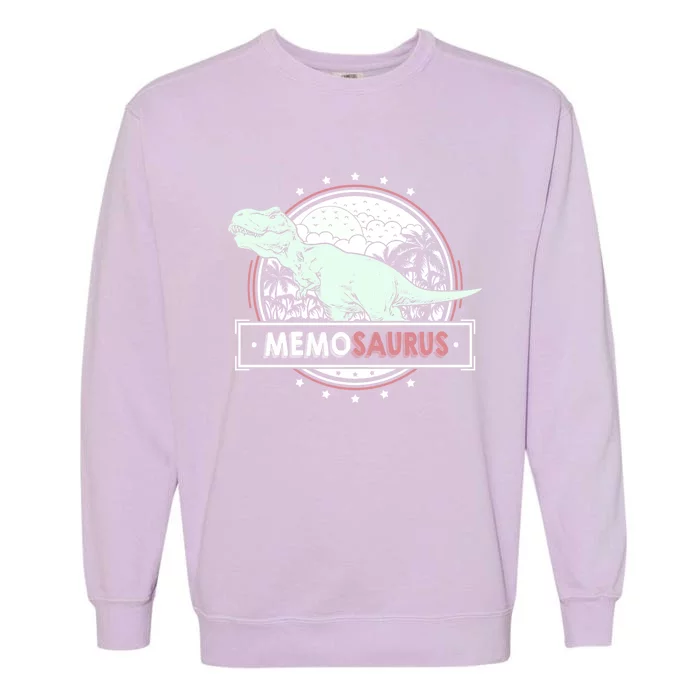 Memosaurus Memo Design Idea Cute Mother's Day Memo Cool Gift Garment-Dyed Sweatshirt