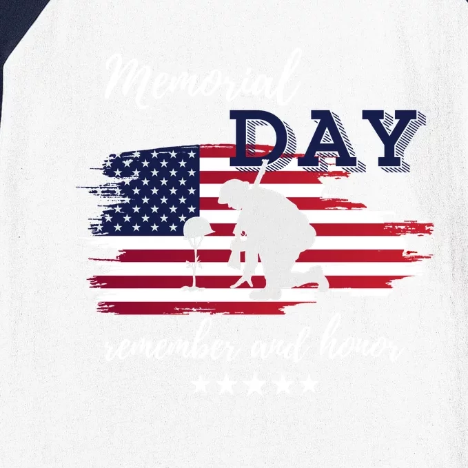 Military Memorial Day Patriotic American Baseball Sleeve Shirt