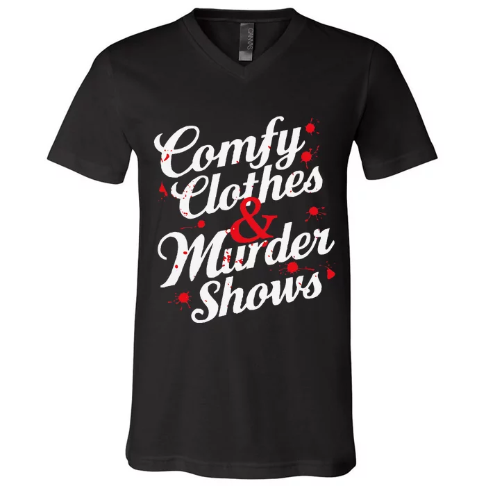 Murder Mystery Detective Documentary True Crime V-Neck T-Shirt