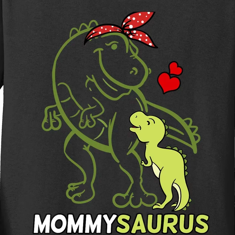 Mommysaurus Mommy Dinosaur Baby Mommy Mother's Day Kids Long Sleeve Shirt