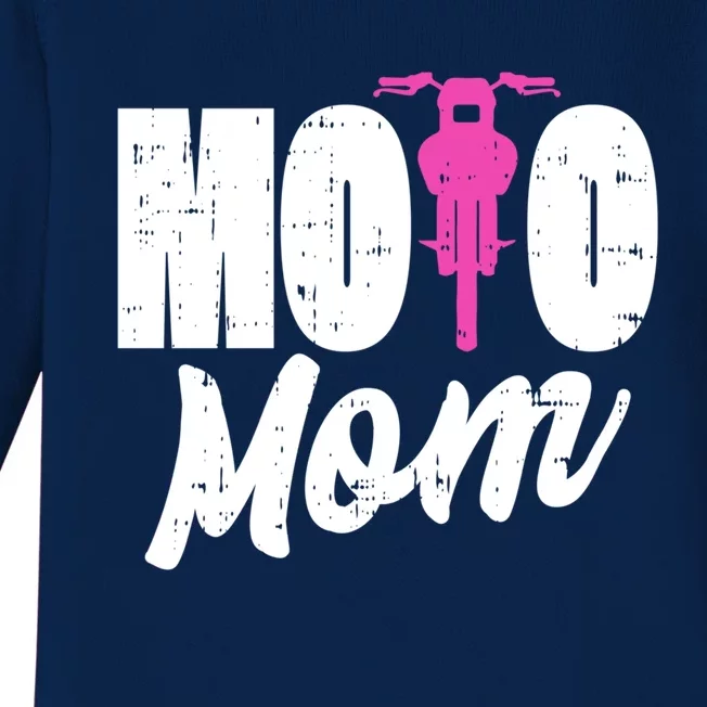 Motorcycle Motocross Dirt Bike Racing Moto Mom Gift Baby Long Sleeve Bodysuit