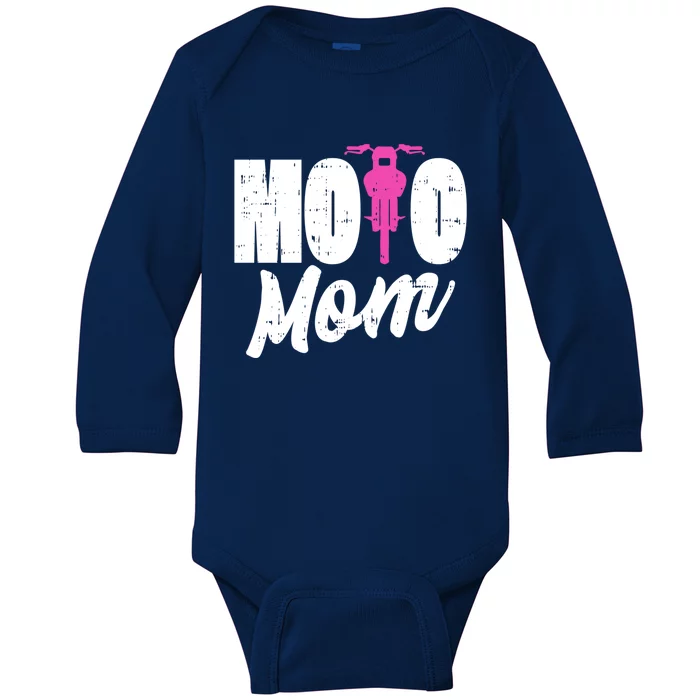 Motorcycle Motocross Dirt Bike Racing Moto Mom Gift Baby Long Sleeve Bodysuit