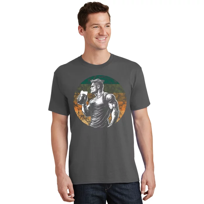 Muscular Man Drinking Beer T-Shirt