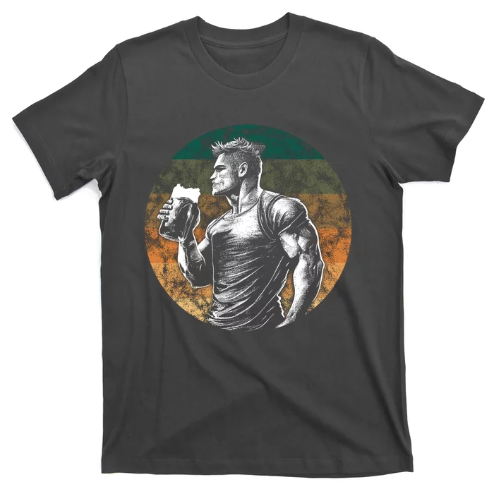 Muscular Man Drinking Beer T-Shirt