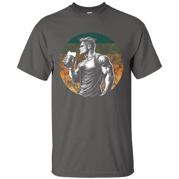 Muscular Man Drinking Beer Tall T-Shirt