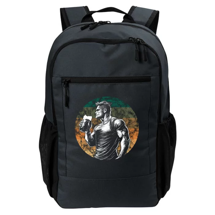 Muscular Man Drinking Beer Daily Commute Backpack