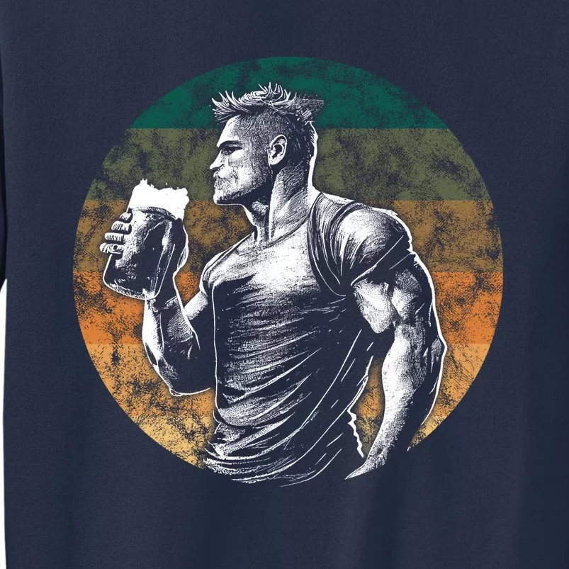 Muscular Man Drinking Beer Sweatshirt