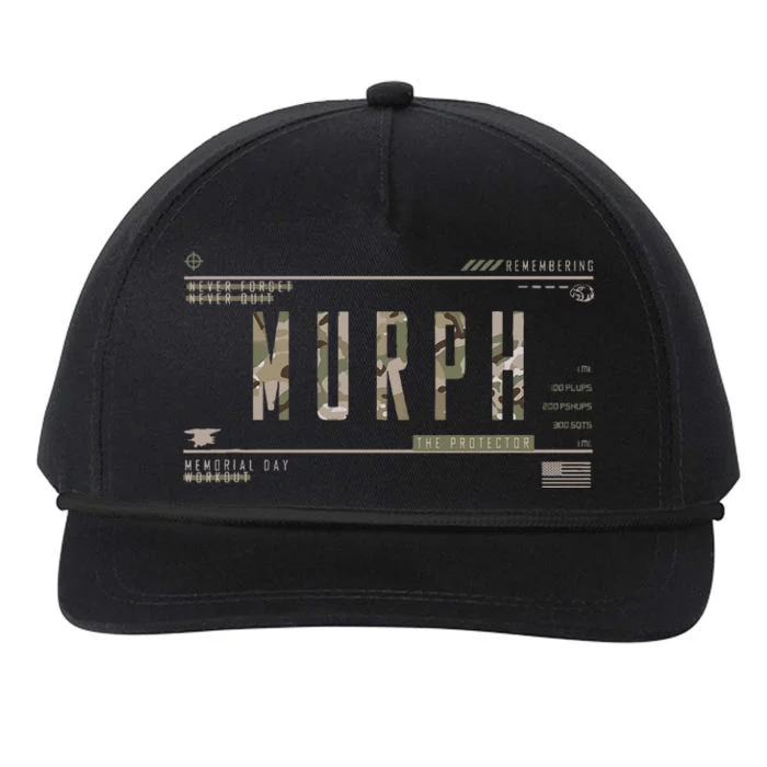 Murph Memorial Day Workout Wod Badass Military Workout Gift Snapback Five-Panel Rope Hat