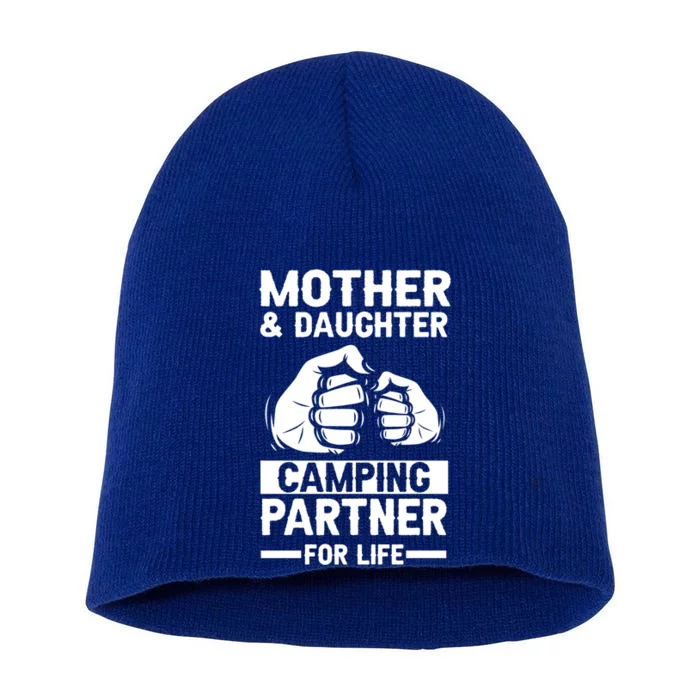 Mom Mother Daughter Camping Gift Short Acrylic Beanie