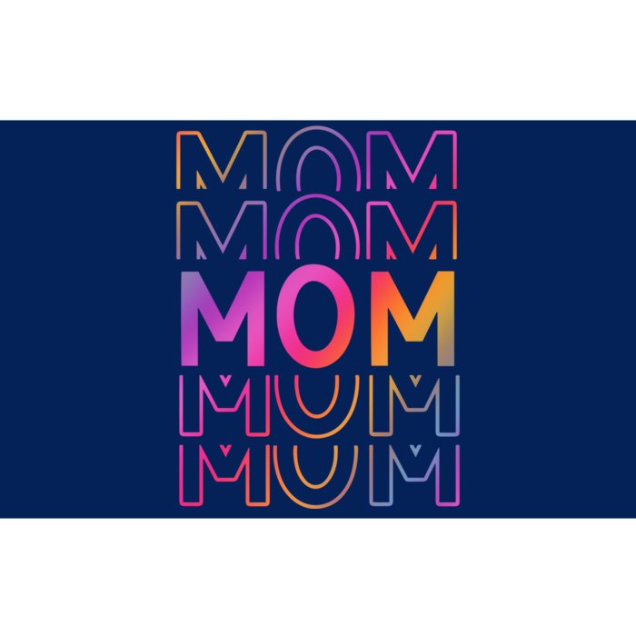 Mom Mothers Day Colorful Rainbow Bumper Sticker