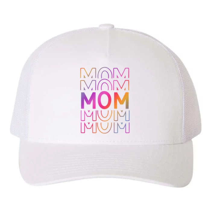 Mom Mothers Day Colorful Rainbow Yupoong Adult 5-Panel Trucker Hat