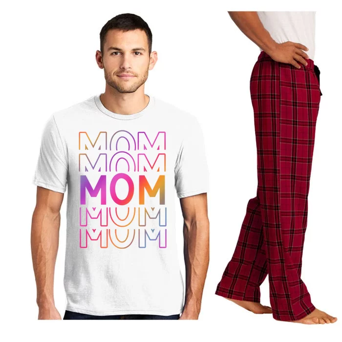 Mom Mothers Day Colorful Rainbow Pajama Set