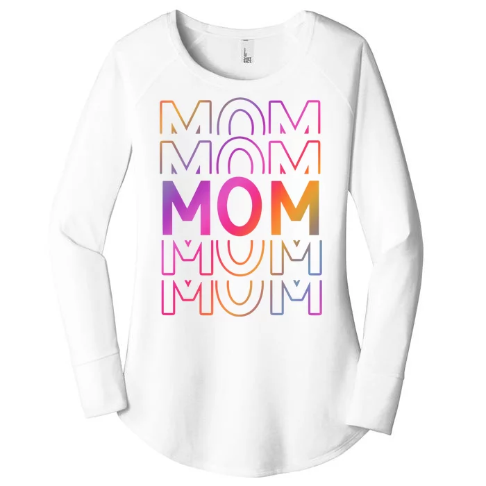 Mom Mothers Day Colorful Rainbow Women's Perfect Tri Tunic Long Sleeve Shirt