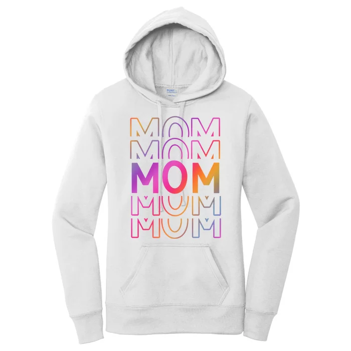 Mom Mothers Day Colorful Rainbow Women's Pullover Hoodie