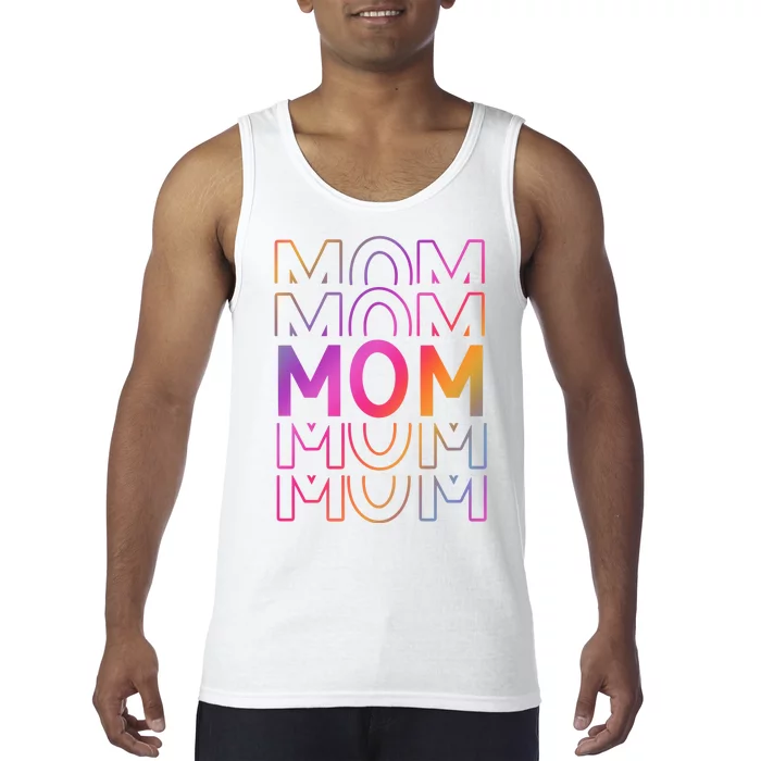 Mom Mothers Day Colorful Rainbow Tank Top