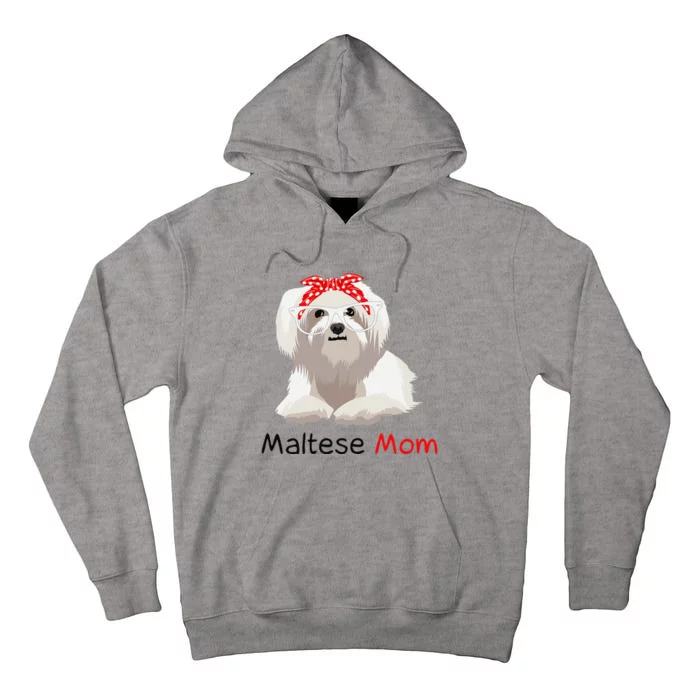 Maltese Mom Dog Bandana Pet Lover Wo Maltese Tall Hoodie