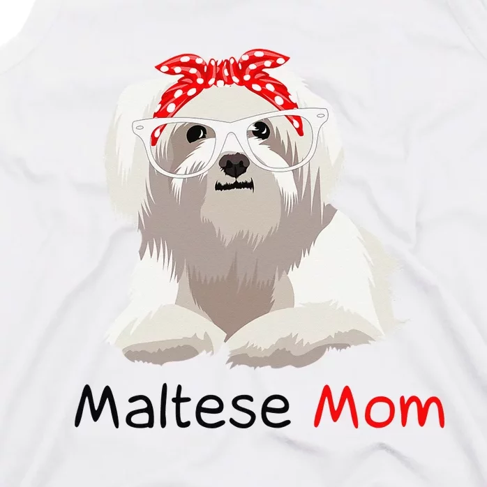 Maltese Mom Dog Bandana Pet Lover Wo Maltese Tank Top