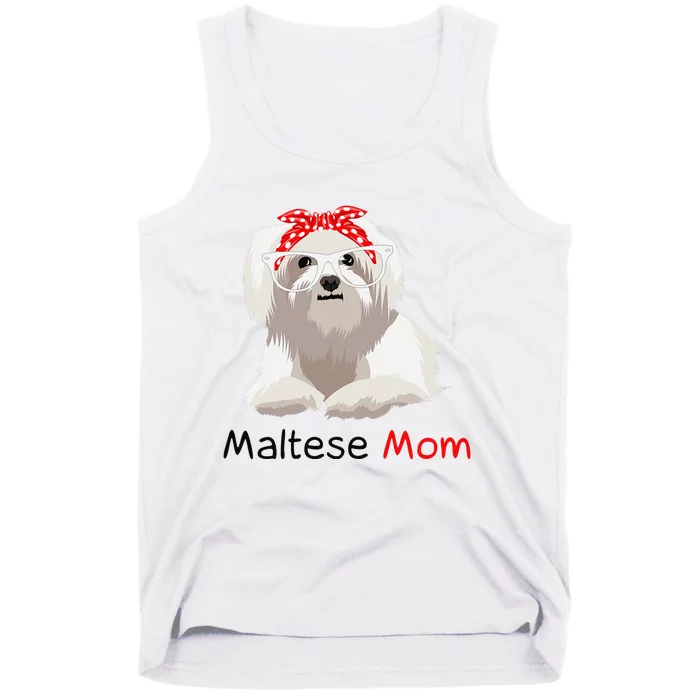 Maltese Mom Dog Bandana Pet Lover Wo Maltese Tank Top