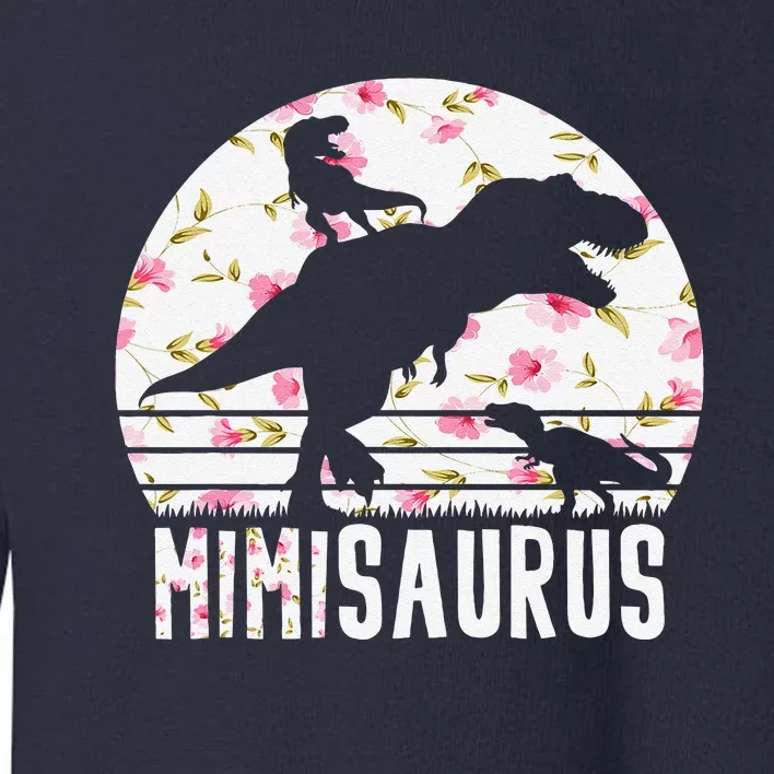 Mimisaurus Mothers Day Dinosaur Lover Funny Mom Of 2 Gift Toddler Sweatshirt