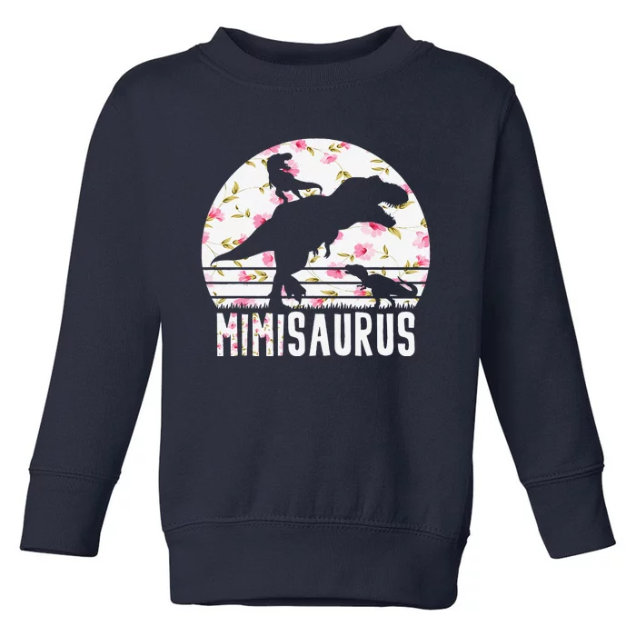 Mimisaurus Mothers Day Dinosaur Lover Funny Mom Of 2 Gift Toddler Sweatshirt