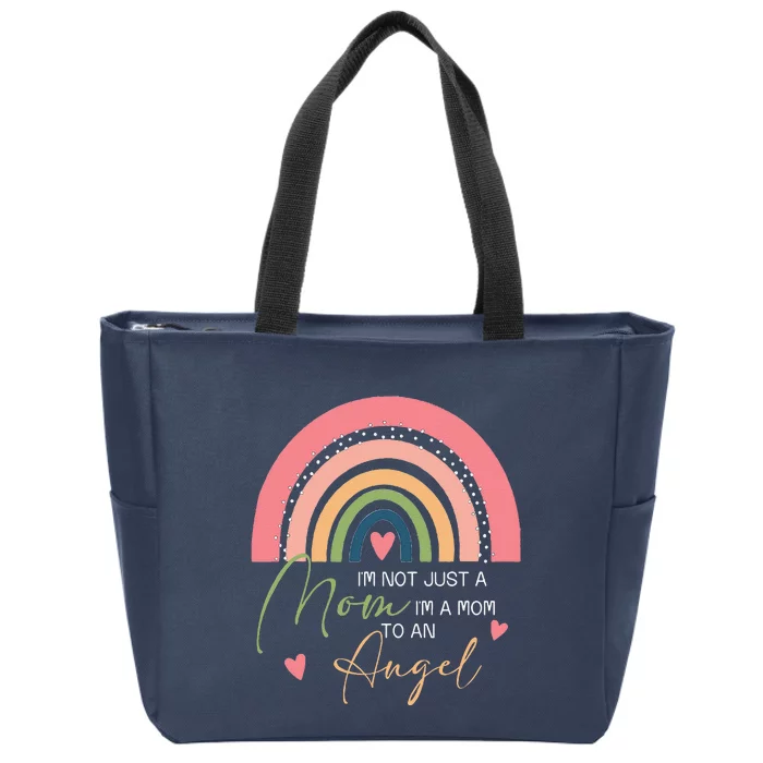 Mom Mothers Day Gifts IM A Mom To An Angel Mama Mothers Day Zip Tote Bag