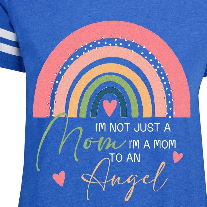 Mom Mothers Day Gifts IM A Mom To An Angel Mama Mothers Day Enza Ladies Jersey Football T-Shirt