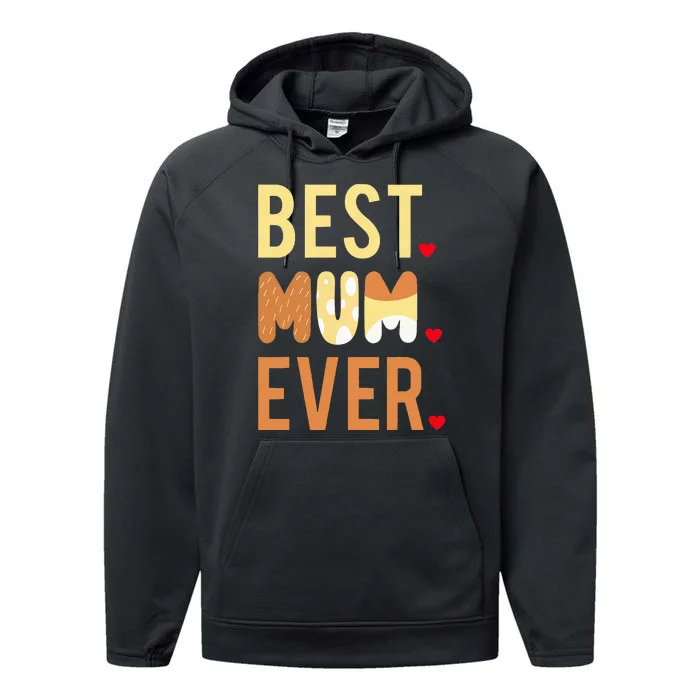 Mom Mothers Day Best Mom Ever Performance Fleece Hoodie