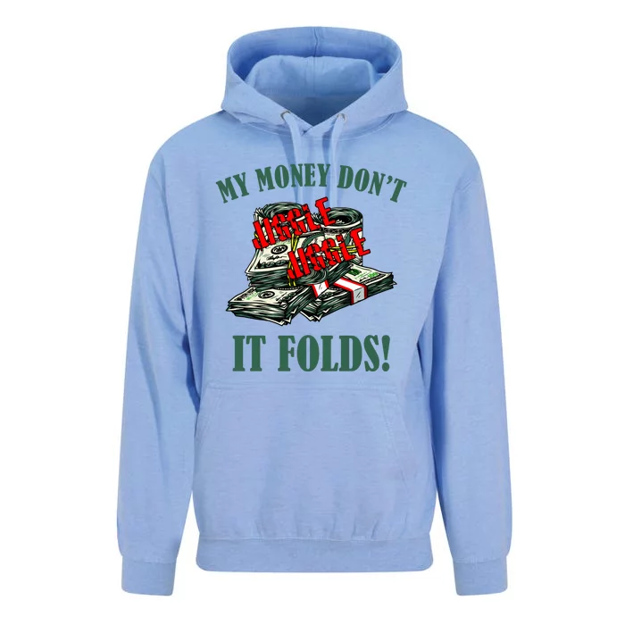 My Money Don't Jiggle Jiggle It Folds Funny Meme Humor Unisex Surf Hoodie