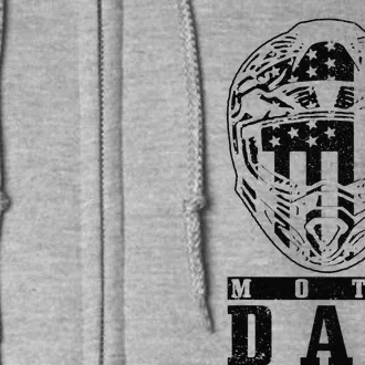 Motocross Moto Dad Dirt Bike Racing MX Biker Fathers Day Full Zip Hoodie