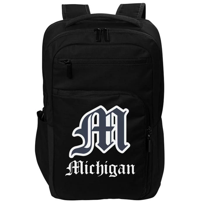 Michigan M Detroit D Logo Impact Tech Backpack