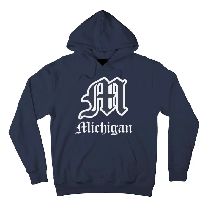 Michigan M Detroit D Logo Hoodie