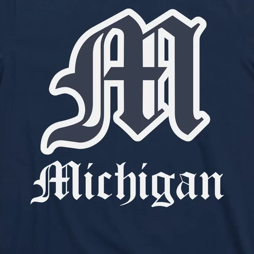 Michigan M Detroit D Logo T-Shirt