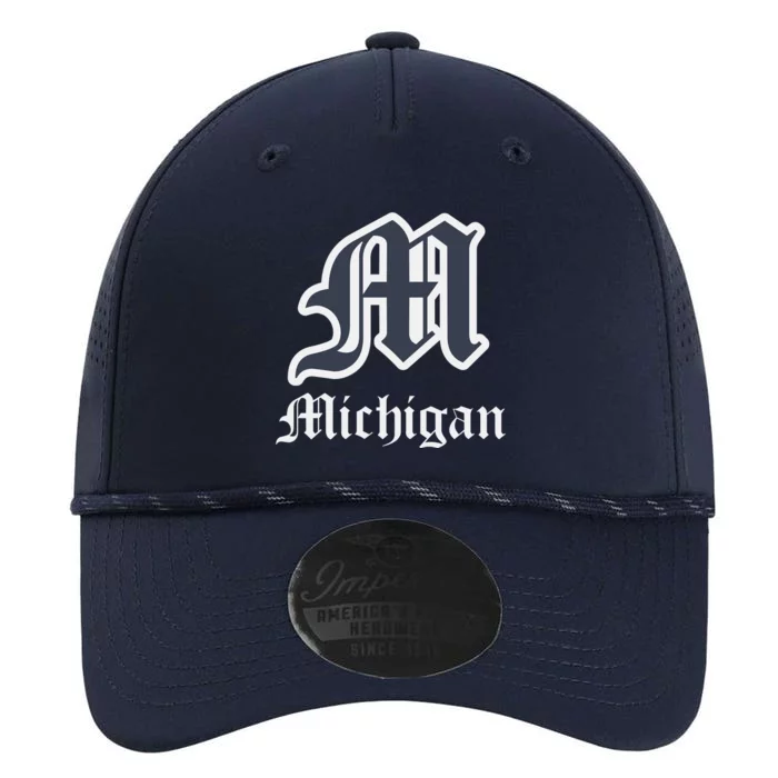 Michigan M Detroit D Logo Performance The Dyno Cap