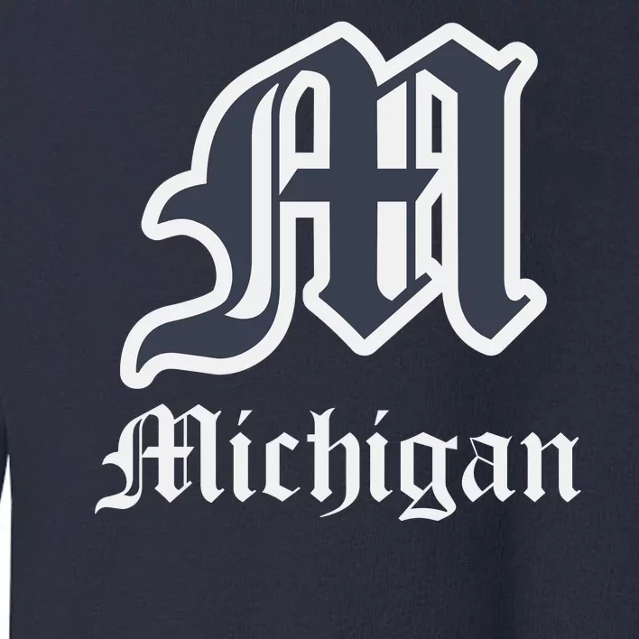 Michigan M Detroit D Logo Toddler Sweatshirt