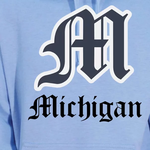 Michigan M Detroit D Logo Unisex Surf Hoodie