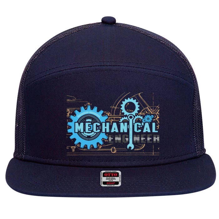 Men Mechanical Engineer For Engineer Student Engineering 7 Panel Mesh Trucker Snapback Hat