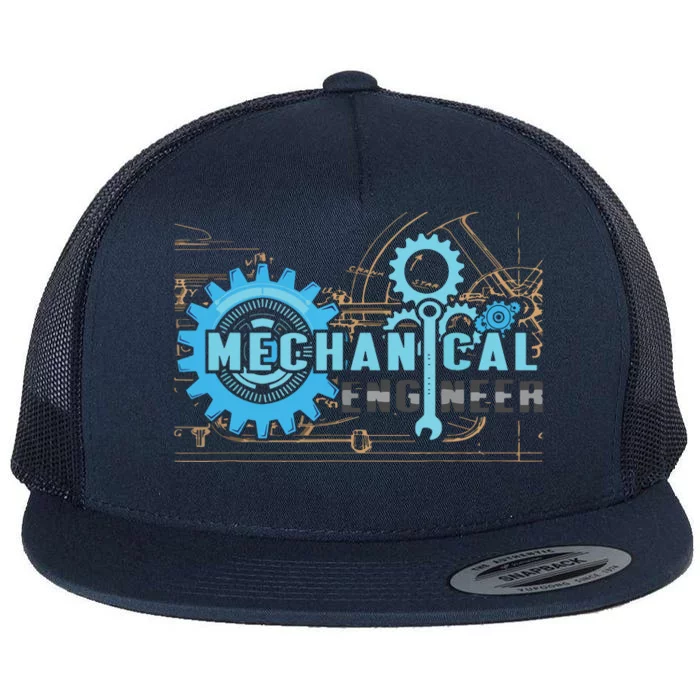 Men Mechanical Engineer For Engineer Student Engineering Flat Bill Trucker Hat