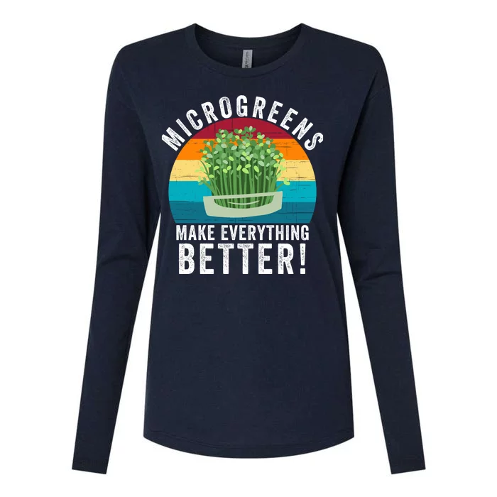 Microgreens Make Everything Better Gardening Urban Farming Superfood Organic Womens Cotton Relaxed Long Sleeve T-Shirt