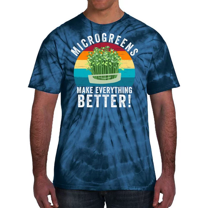 Microgreens Make Everything Better Gardening Urban Farming Superfood Organic Tie-Dye T-Shirt