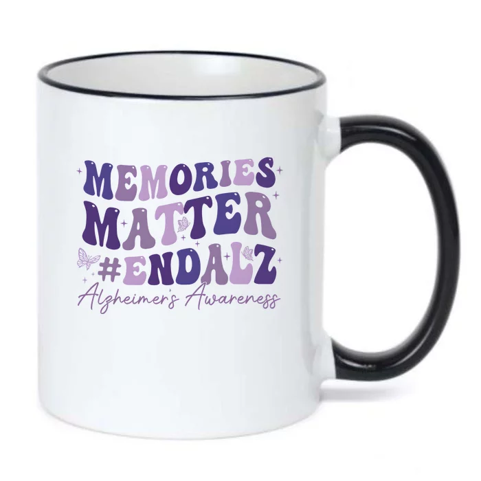 Memories Matter End Alz AlzheimerS Awareness Black Color Changing Mug