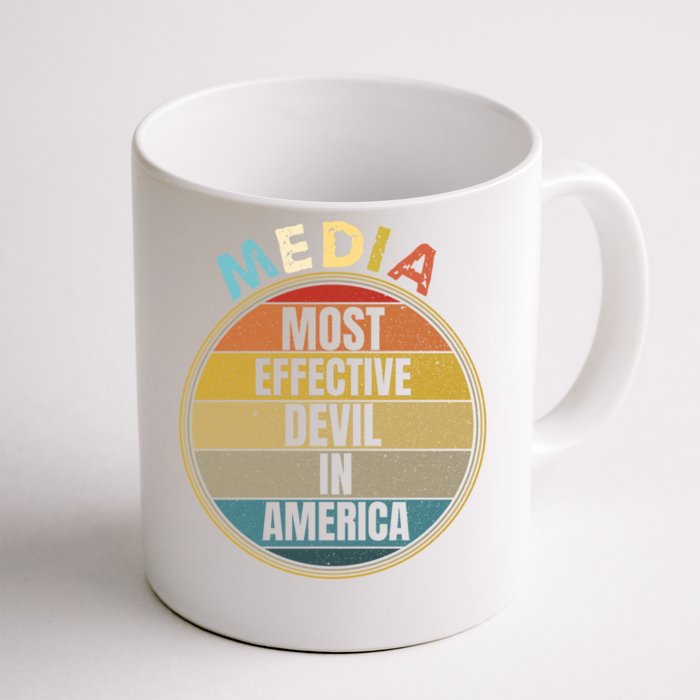 Media Most Effective Devil In America Vintage Retro Sunset Gift Front & Back Coffee Mug