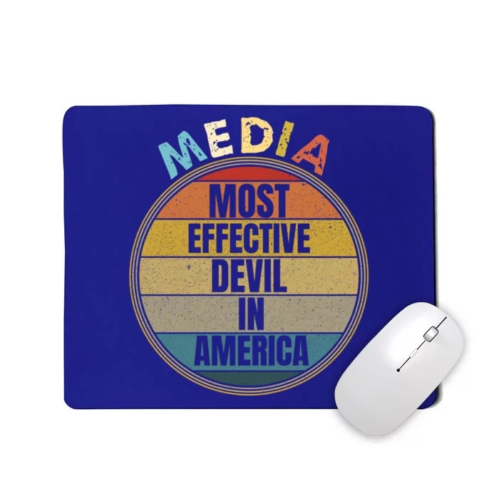 Media Most Effective Devil In America Vintage Retro Sunset Gift Mousepad