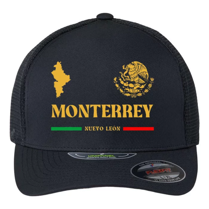 Monterrey Mexico Emblem Monterrey Flexfit Unipanel Trucker Cap