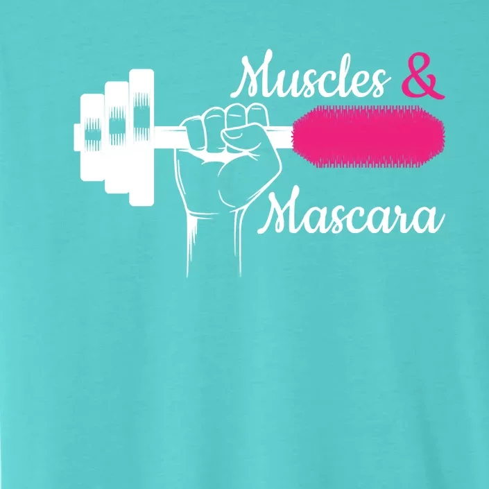 Muscle & Mascara Eyelashes Lipstick Funny Bold Gift ChromaSoft Performance T-Shirt